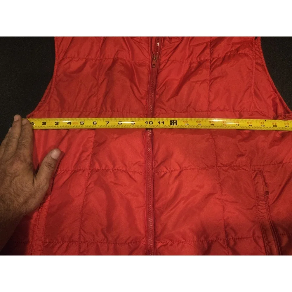 Vintage L.L.Bean Freeport Maine Red Puffer Vest YKK Zip Men's L/XL